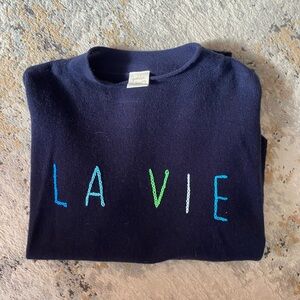 “La Vie” Navy Sweater